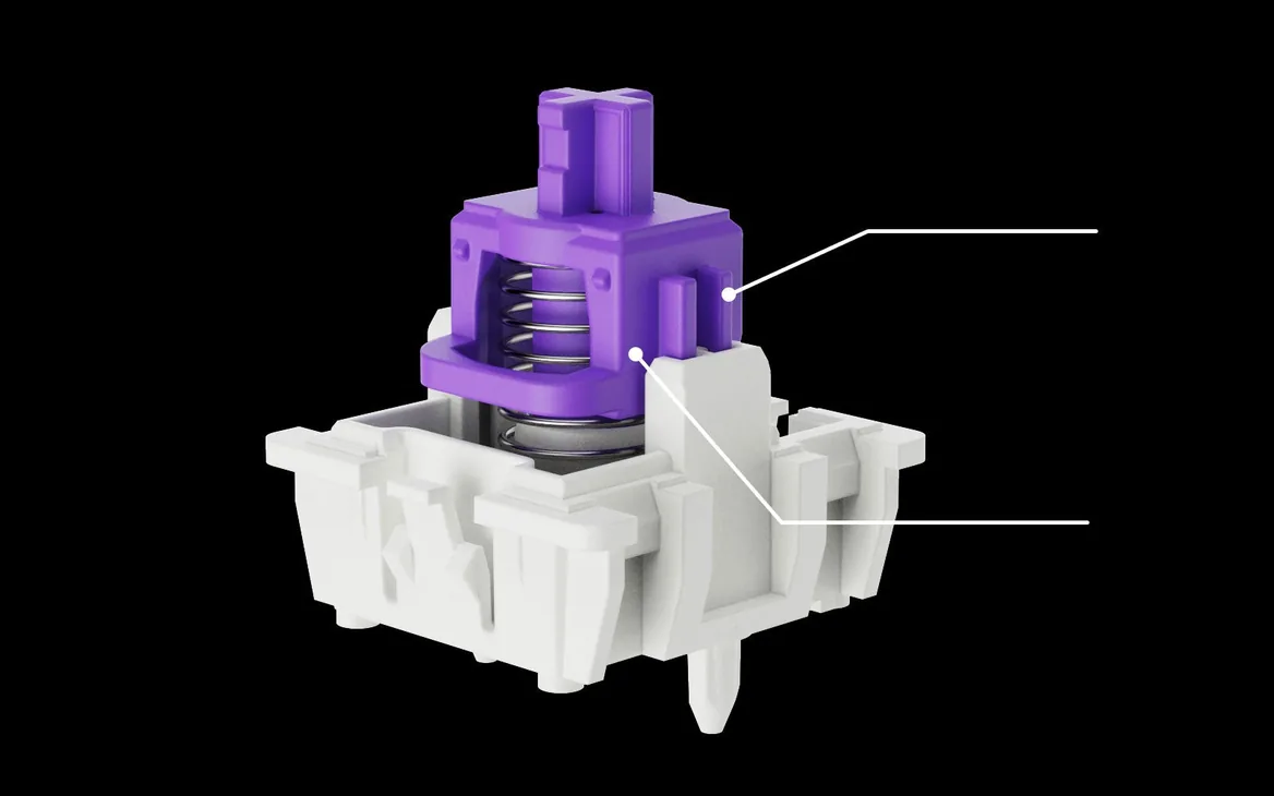 A magnetic switch opened up: stem, spring and housing