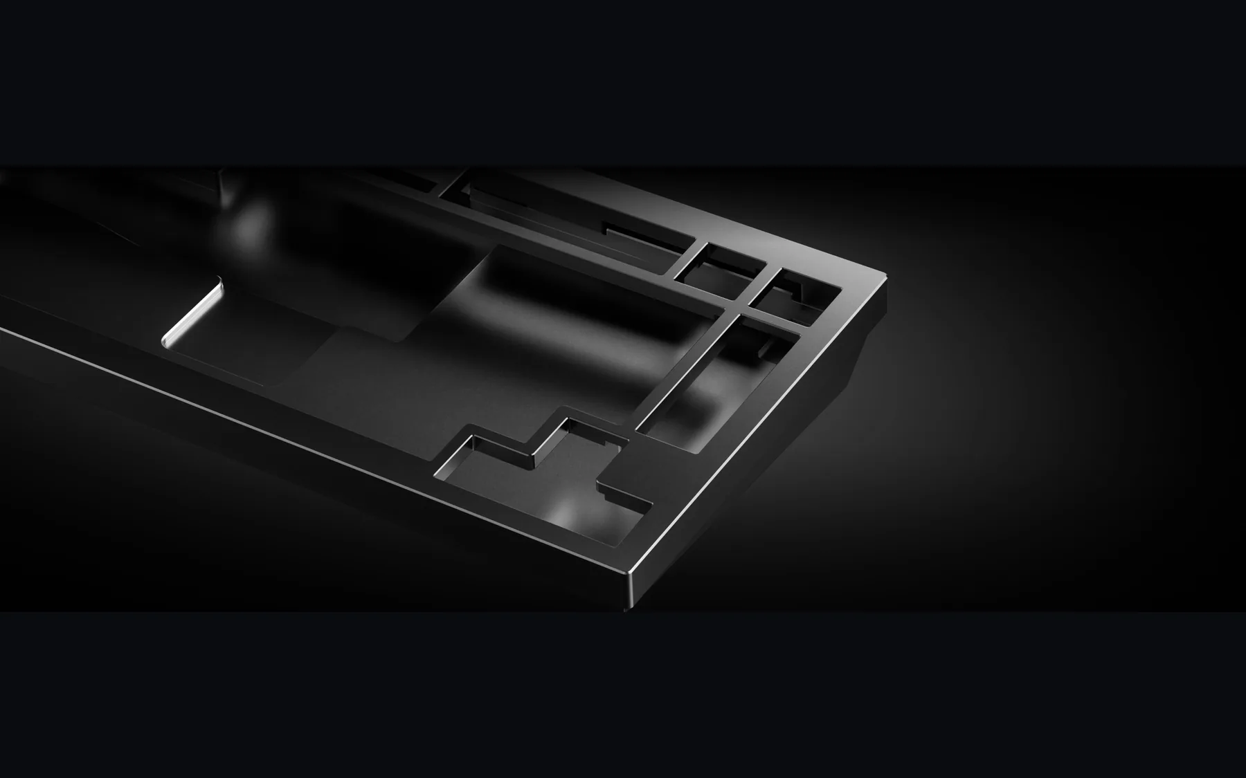 Corner and groove detail on the metal top case